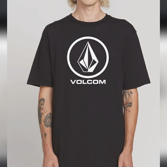 💲1️⃣0️⃣ Bundled ✔️Volcom Logo Black SS Circle Tee - Picture 1 of 5